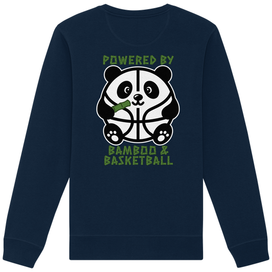 Basketball Panda Backprint - Organic Basic Unisex Sweatshirt