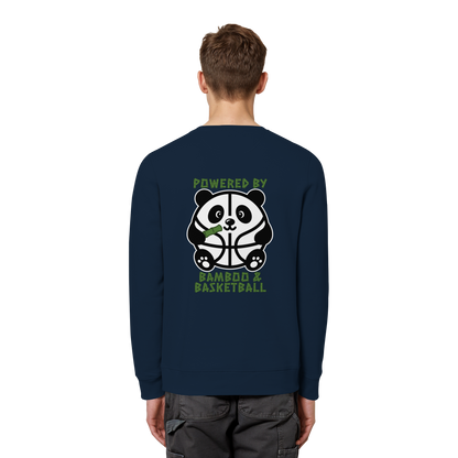 Basketball Panda Backprint - Organic Basic Unisex Sweatshirt