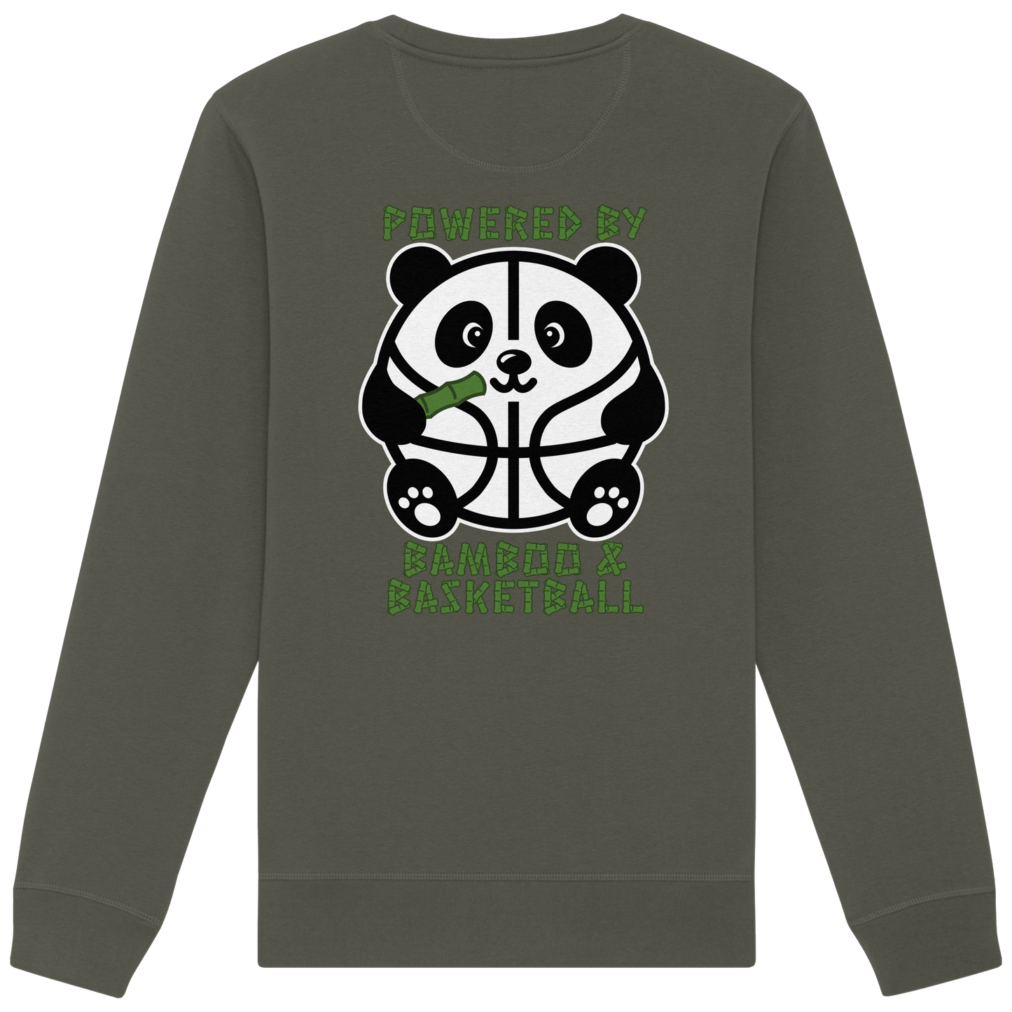 Basketball Panda Backprint - Organic Basic Unisex Sweatshirt