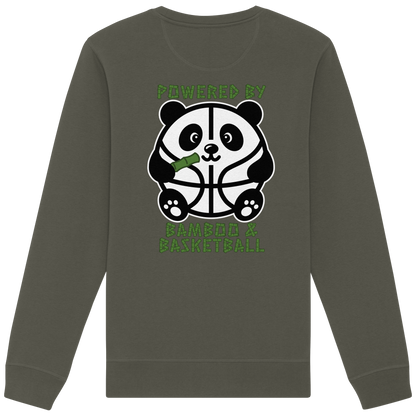 Basketball Panda Backprint - Organic Basic Unisex Sweatshirt