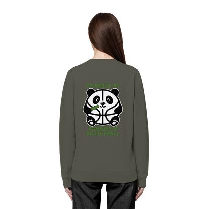 Basketball Panda Backprint - Organic Basic Unisex Sweatshirt