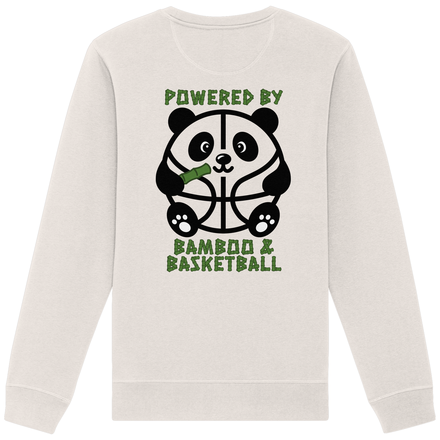 Basketball Panda Backprint - Organic Basic Unisex Sweatshirt