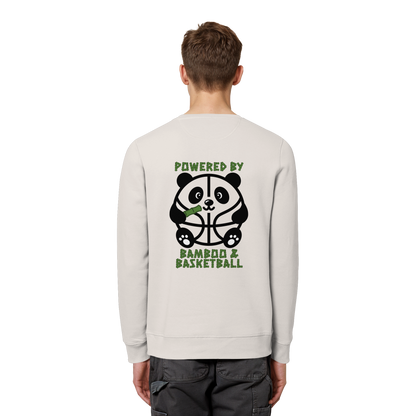 Basketball Panda Backprint - Organic Basic Unisex Sweatshirt