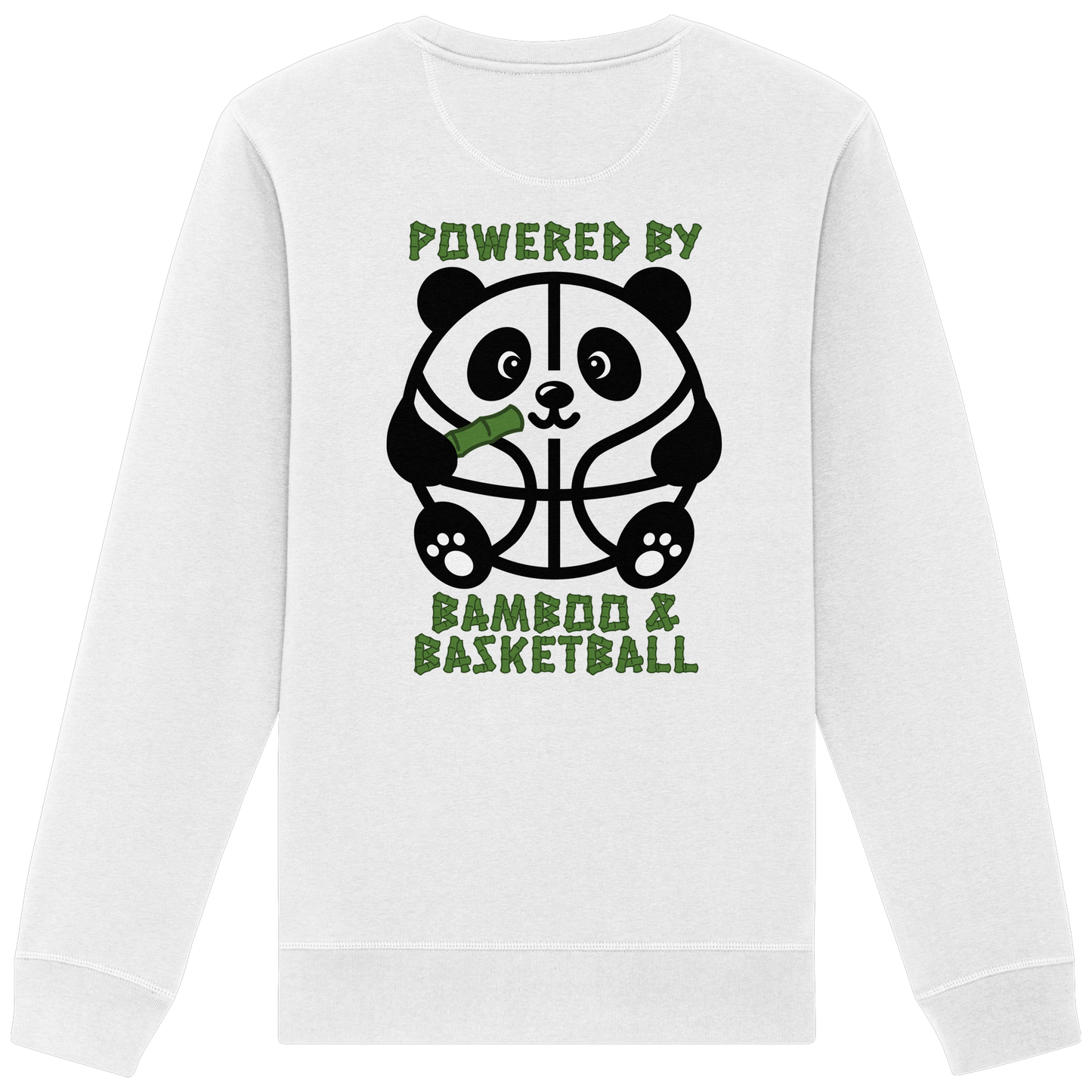 Basketball Panda Backprint - Organic Basic Unisex Sweatshirt