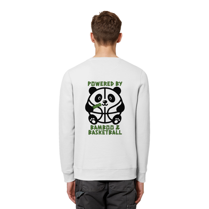 Basketball Panda Backprint - Organic Basic Unisex Sweatshirt
