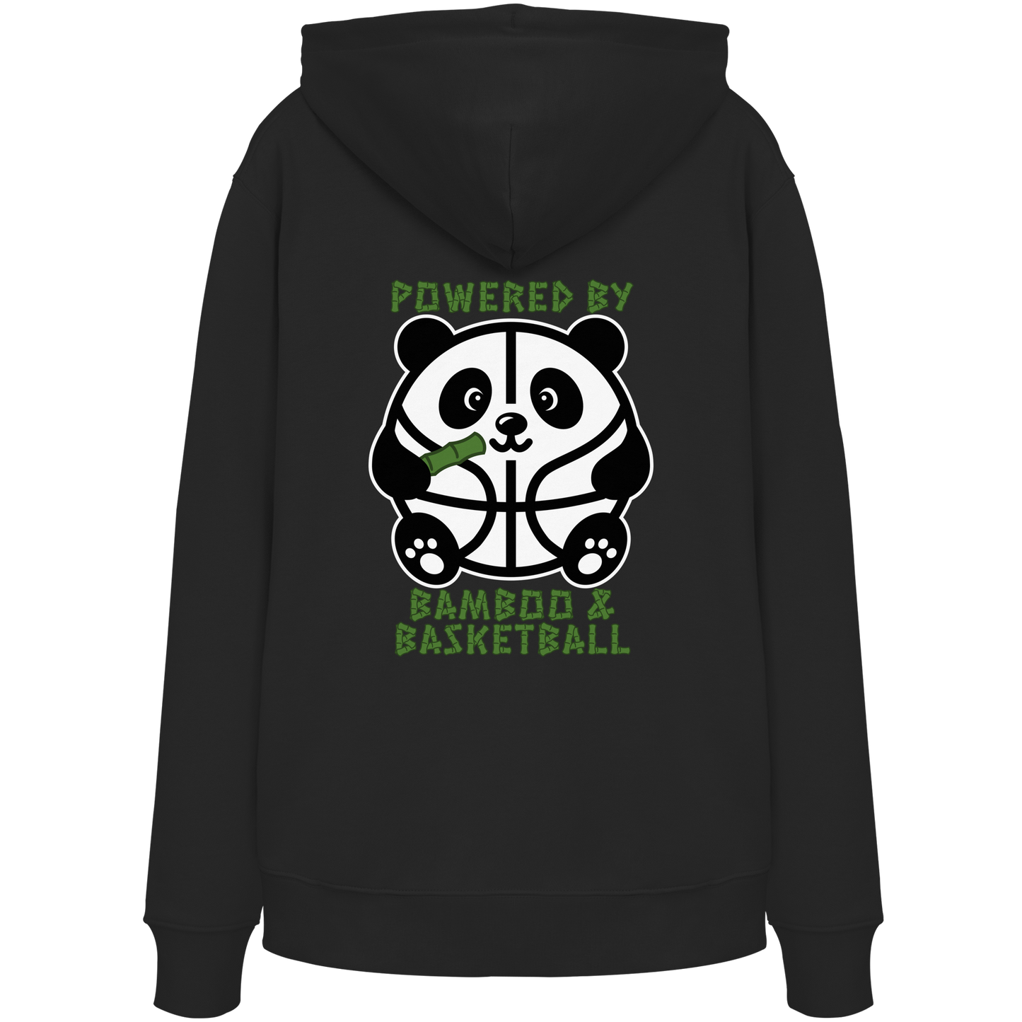 Basketball Panda Backprint - Organic Hoodie