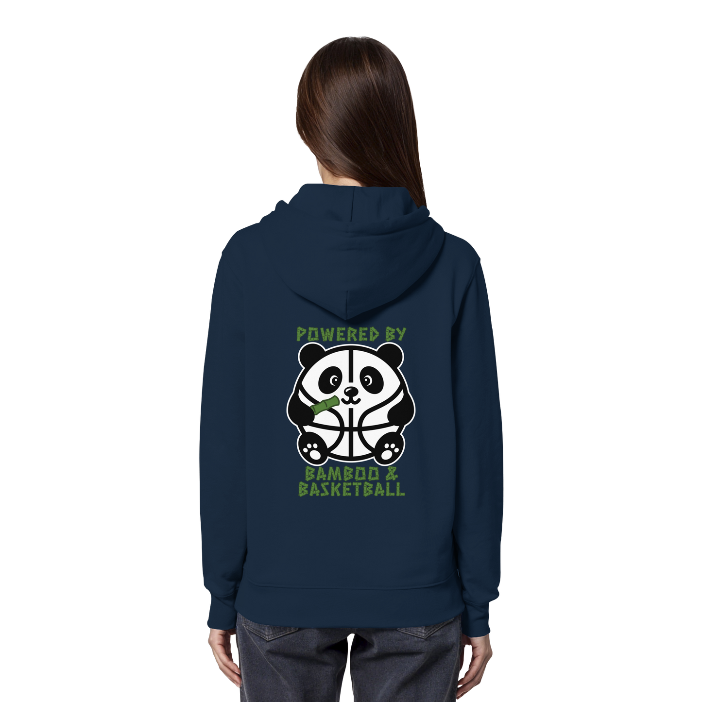 Basketball Panda Backprint - Organic Hoodie