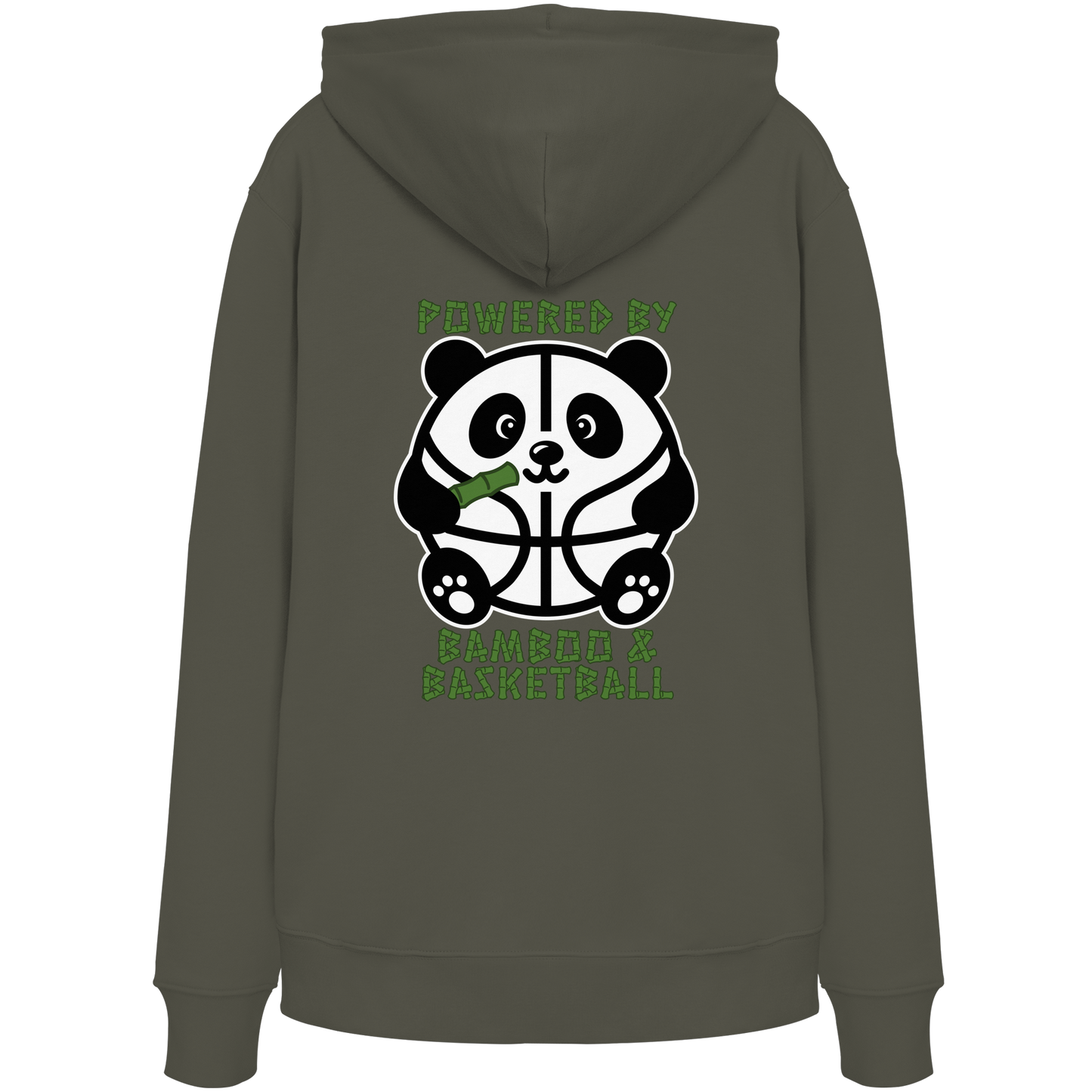 Basketball Panda Backprint - Organic Hoodie