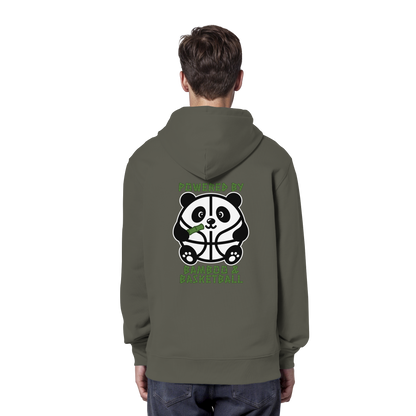 Basketball Panda Backprint - Organic Hoodie