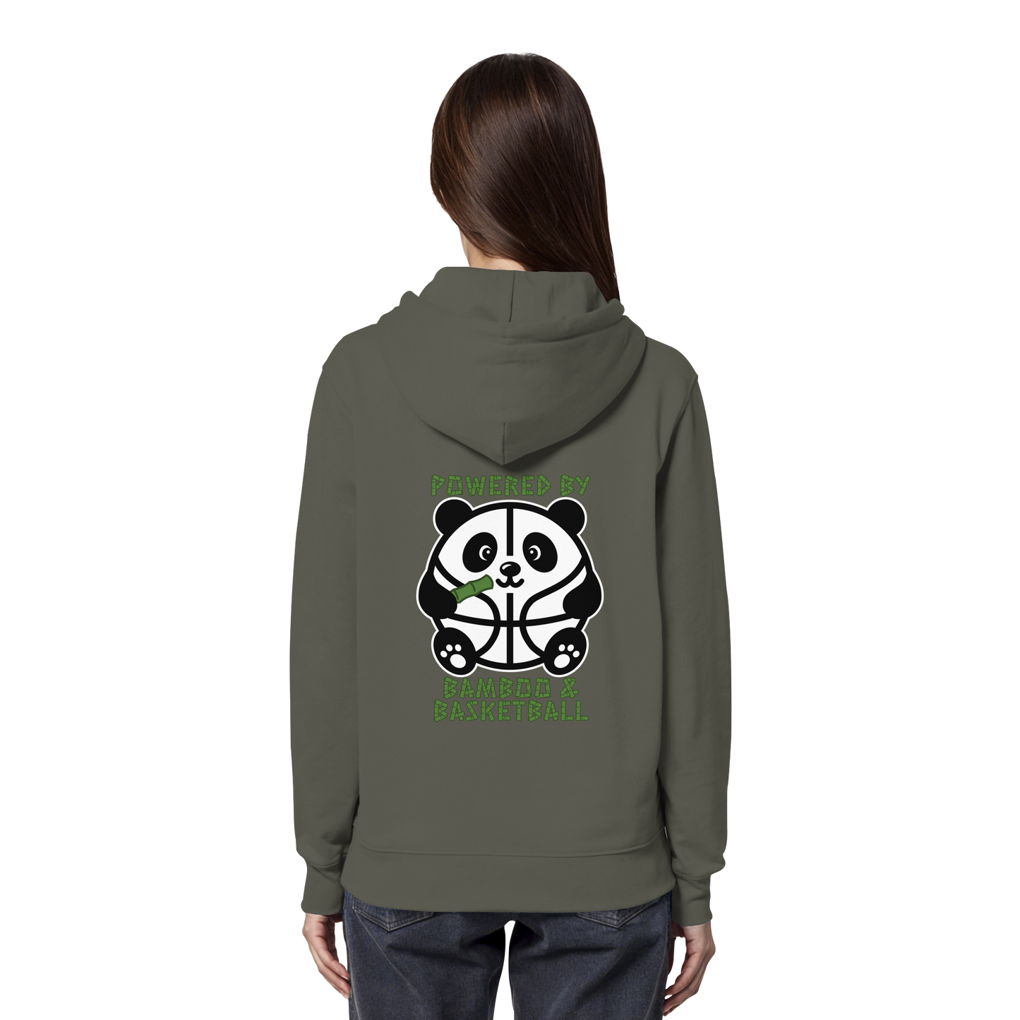 Basketball Panda Backprint - Organic Hoodie