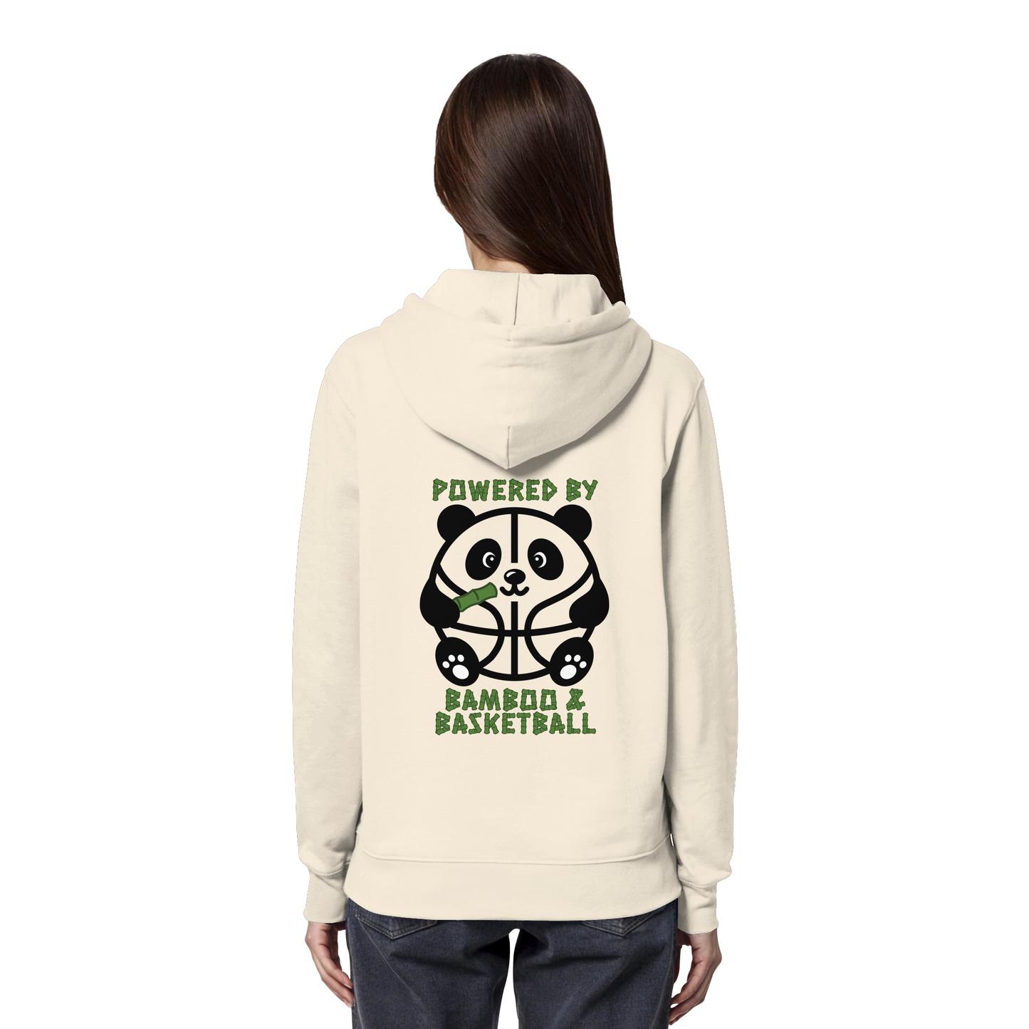 Basketball Panda Backprint - Organic Hoodie