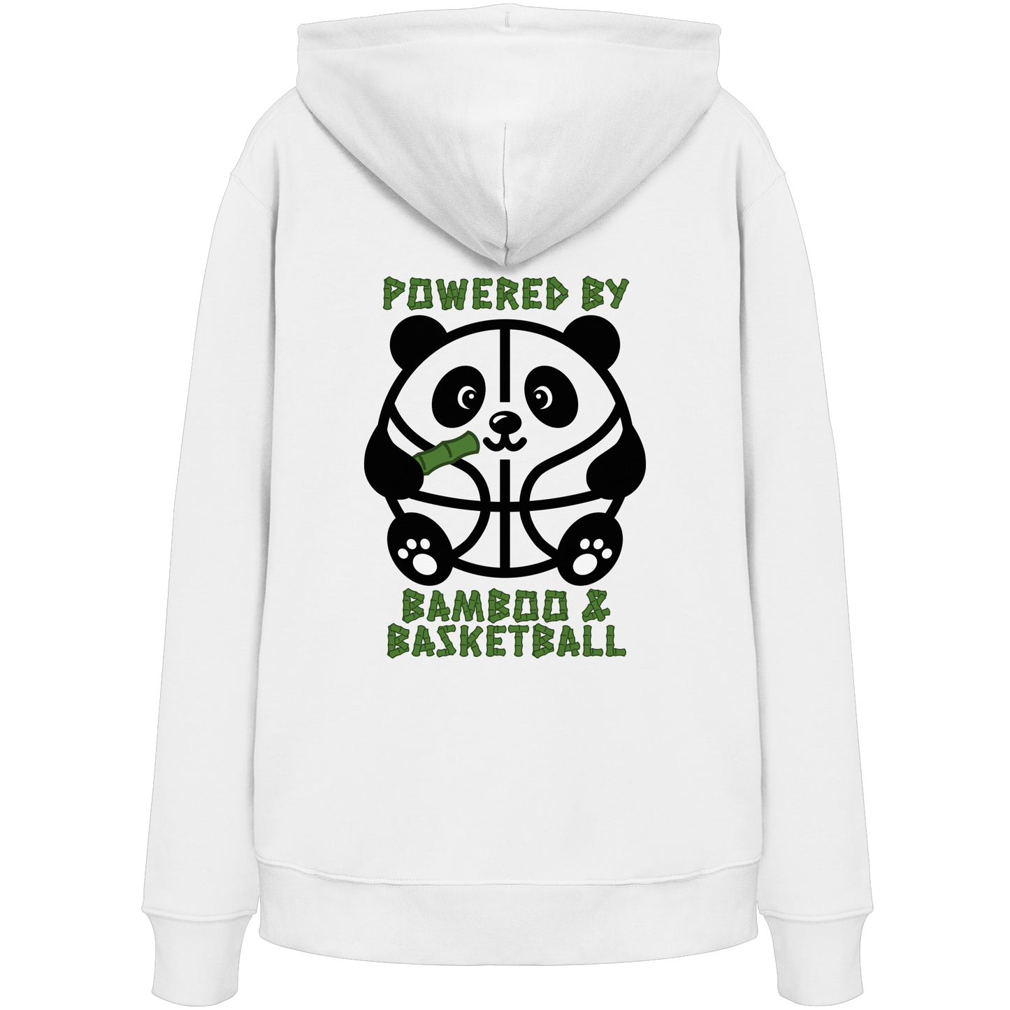 Basketball Panda Backprint - Organic Hoodie