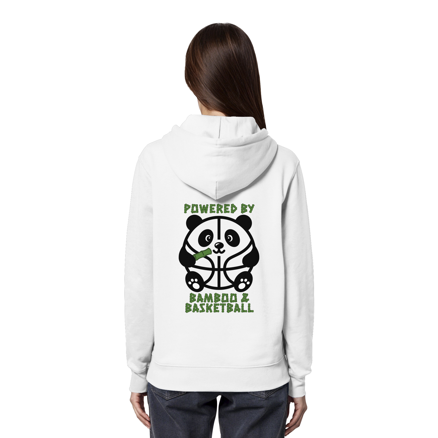 Basketball Panda Backprint - Organic Hoodie