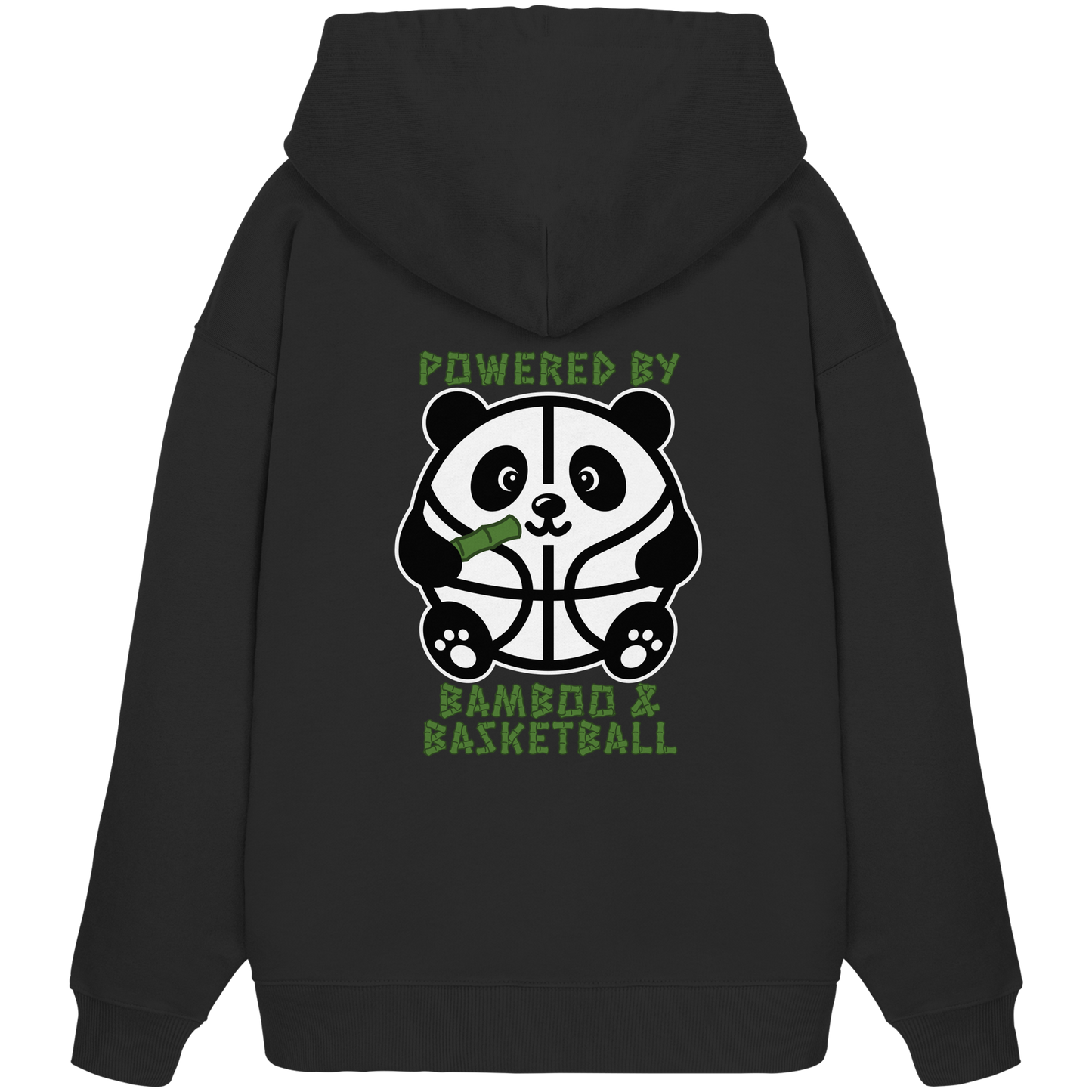 Basketball Panda Backprint - Organic Oversize Hoodie