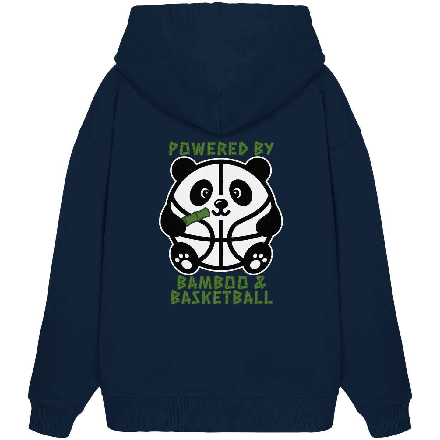 Basketball Panda Backprint - Organic Oversize Hoodie