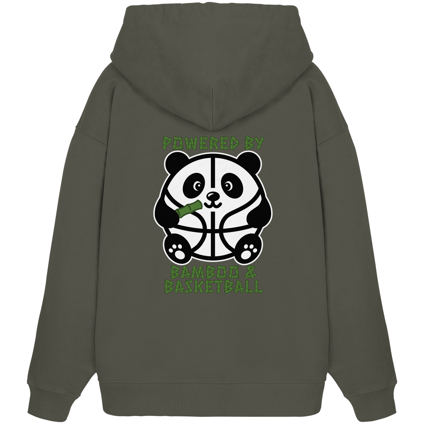 Basketball Panda Backprint - Organic Oversize Hoodie