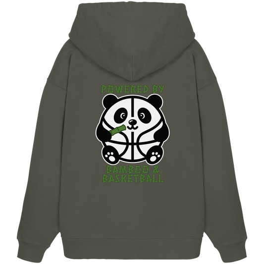 Basketball Panda Backprint - Organic Oversize Hoodie