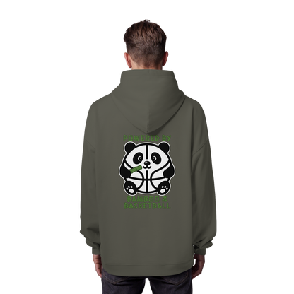 Basketball Panda Backprint - Organic Oversize Hoodie