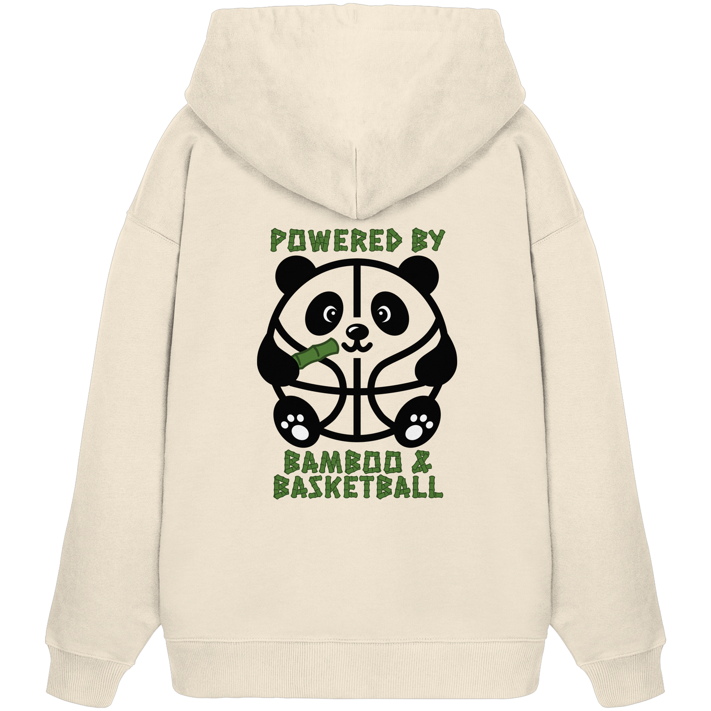Basketball Panda Backprint - Organic Oversize Hoodie
