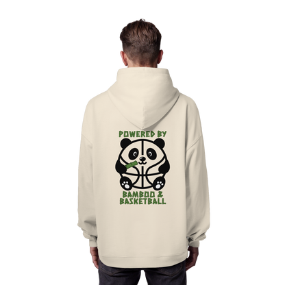 Basketball Panda Backprint - Organic Oversize Hoodie
