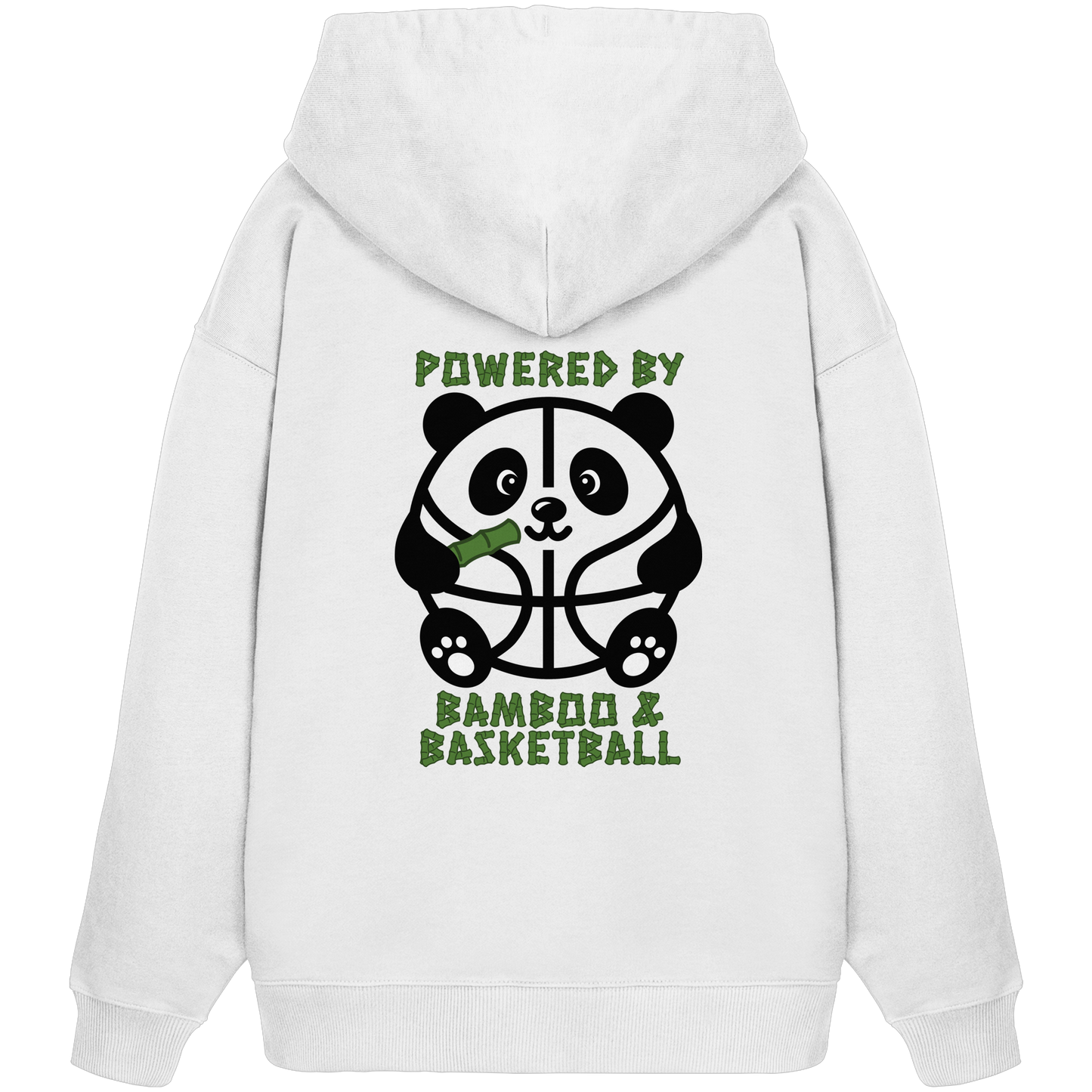 Basketball Panda Backprint - Organic Oversize Hoodie