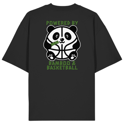 Basketball Panda Backprint - Organic Oversize Shirt