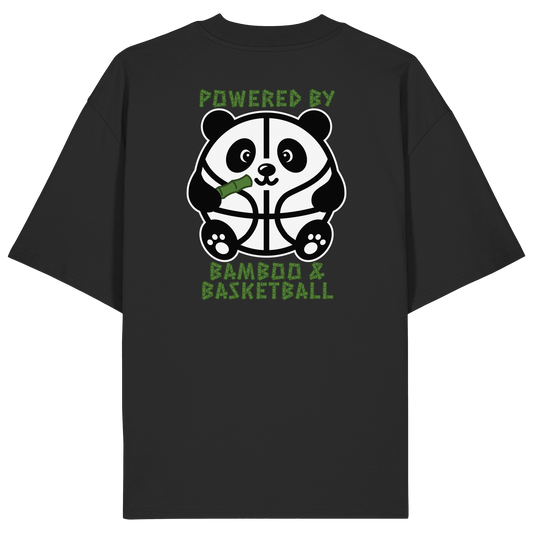Basketball Panda Backprint - Organic Oversize Shirt