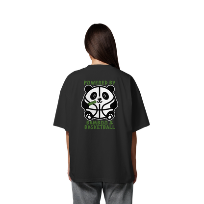 Basketball Panda Backprint - Organic Oversize Shirt