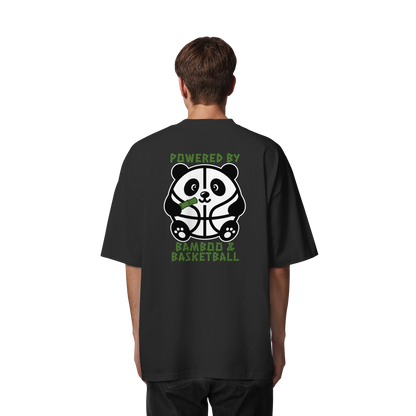 Basketball Panda Backprint - Organic Oversize Shirt