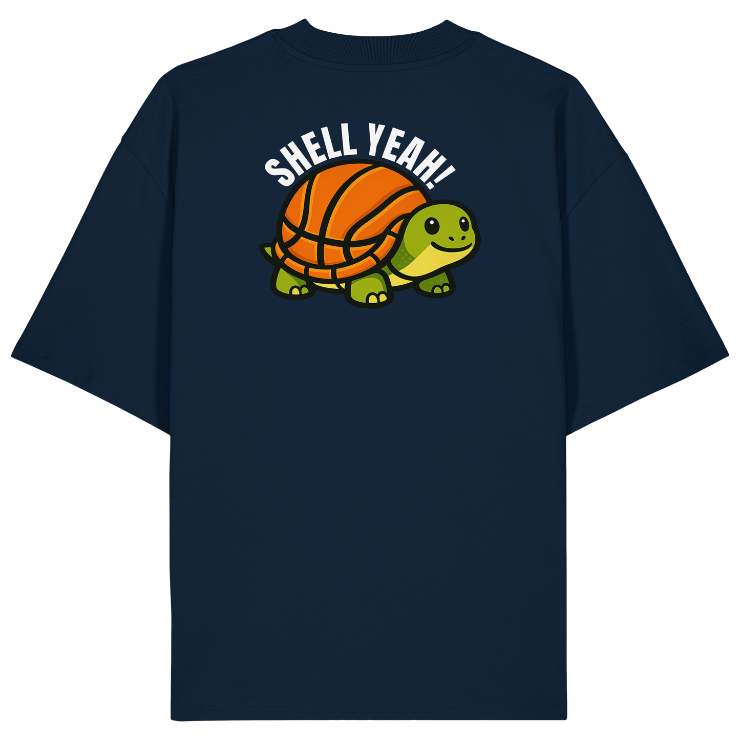 Mr. Turtle Backprint - Organic Oversize Shirt