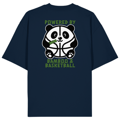 Basketball Panda Backprint - Organic Oversize Shirt