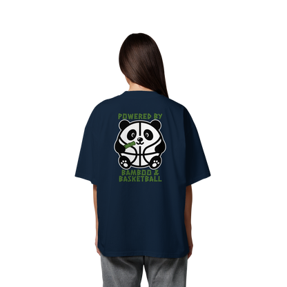 Basketball Panda Backprint - Organic Oversize Shirt