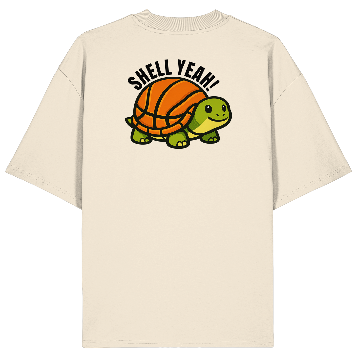 Mr. Turtle Backprint - Organic Oversize Shirt