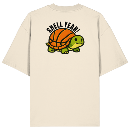 Mr. Turtle Backprint - Organic Oversize Shirt