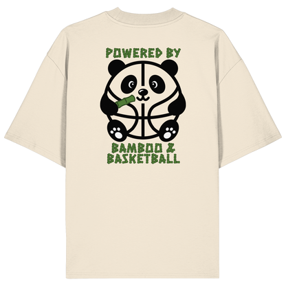 Basketball Panda Backprint - Organic Oversize Shirt
