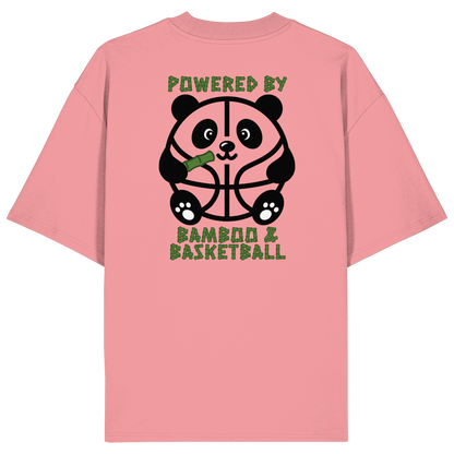 Basketball Panda Backprint - Organic Oversize Shirt