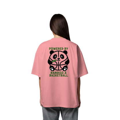 Basketball Panda Backprint - Organic Oversize Shirt
