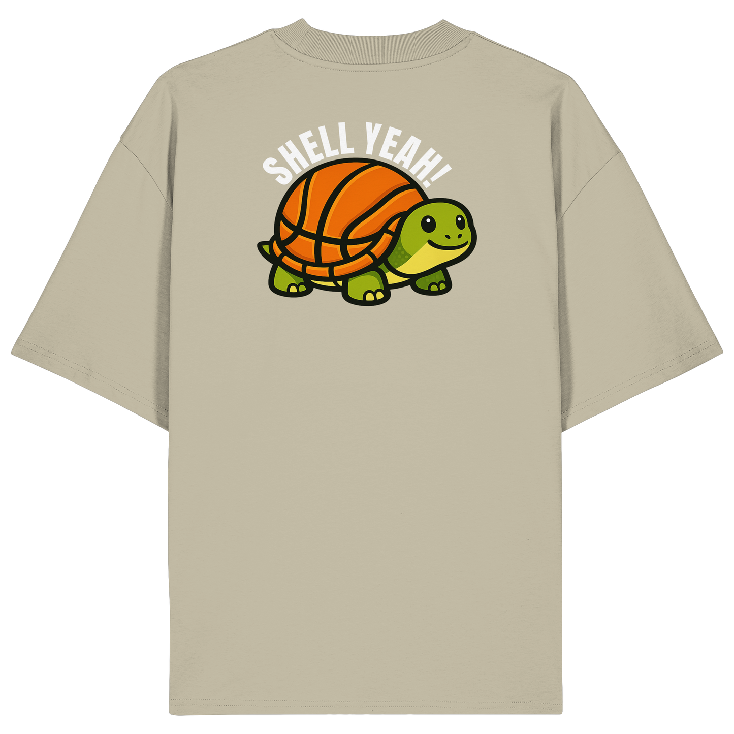 Mr. Turtle Backprint - Organic Oversize Shirt