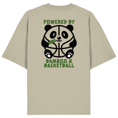 Basketball Panda Backprint - Organic Oversize Shirt