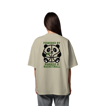 Basketball Panda Backprint - Organic Oversize Shirt