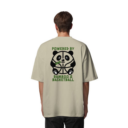 Basketball Panda Backprint - Organic Oversize Shirt