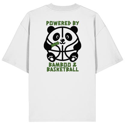 Basketball Panda Backprint - Organic Oversize Shirt