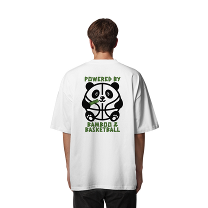 Basketball Panda Backprint - Organic Oversize Shirt