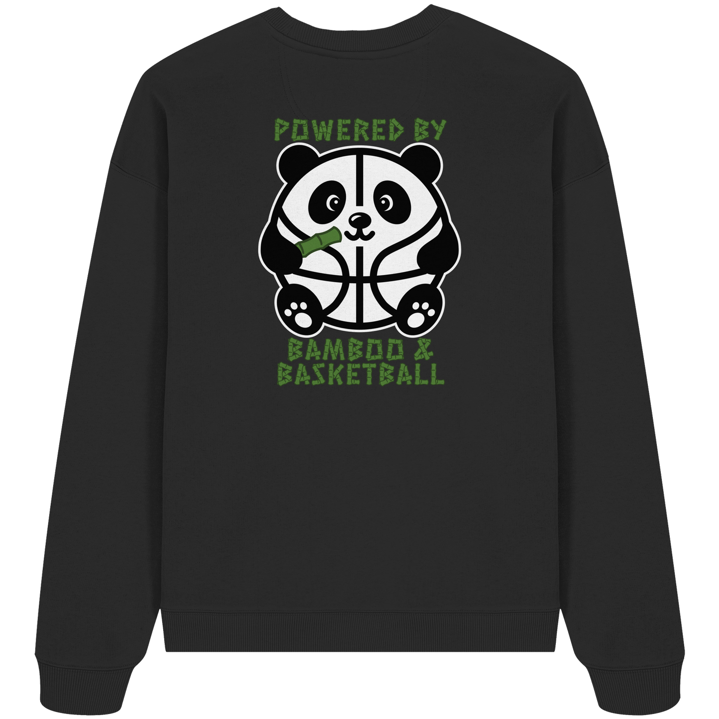 Basketball Panda Backprint - Organic Oversize Sweatshirt
