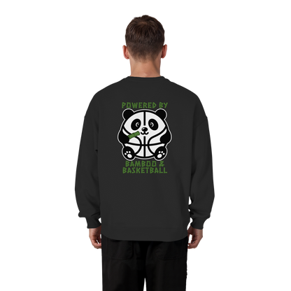 Basketball Panda Backprint - Organic Oversize Sweatshirt