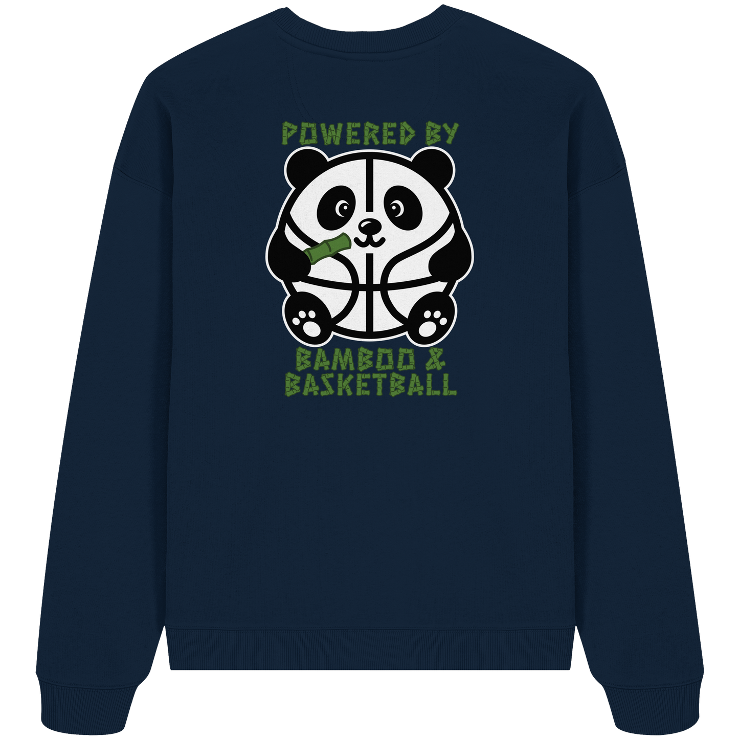 Basketball Panda Backprint - Organic Oversize Sweatshirt
