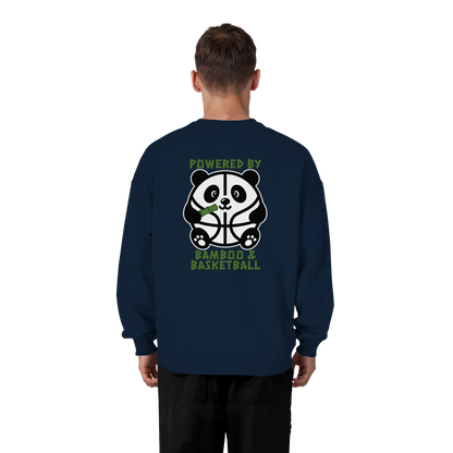Basketball Panda Backprint - Organic Oversize Sweatshirt