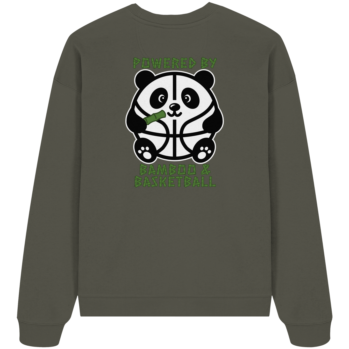 Basketball Panda Backprint - Organic Oversize Sweatshirt