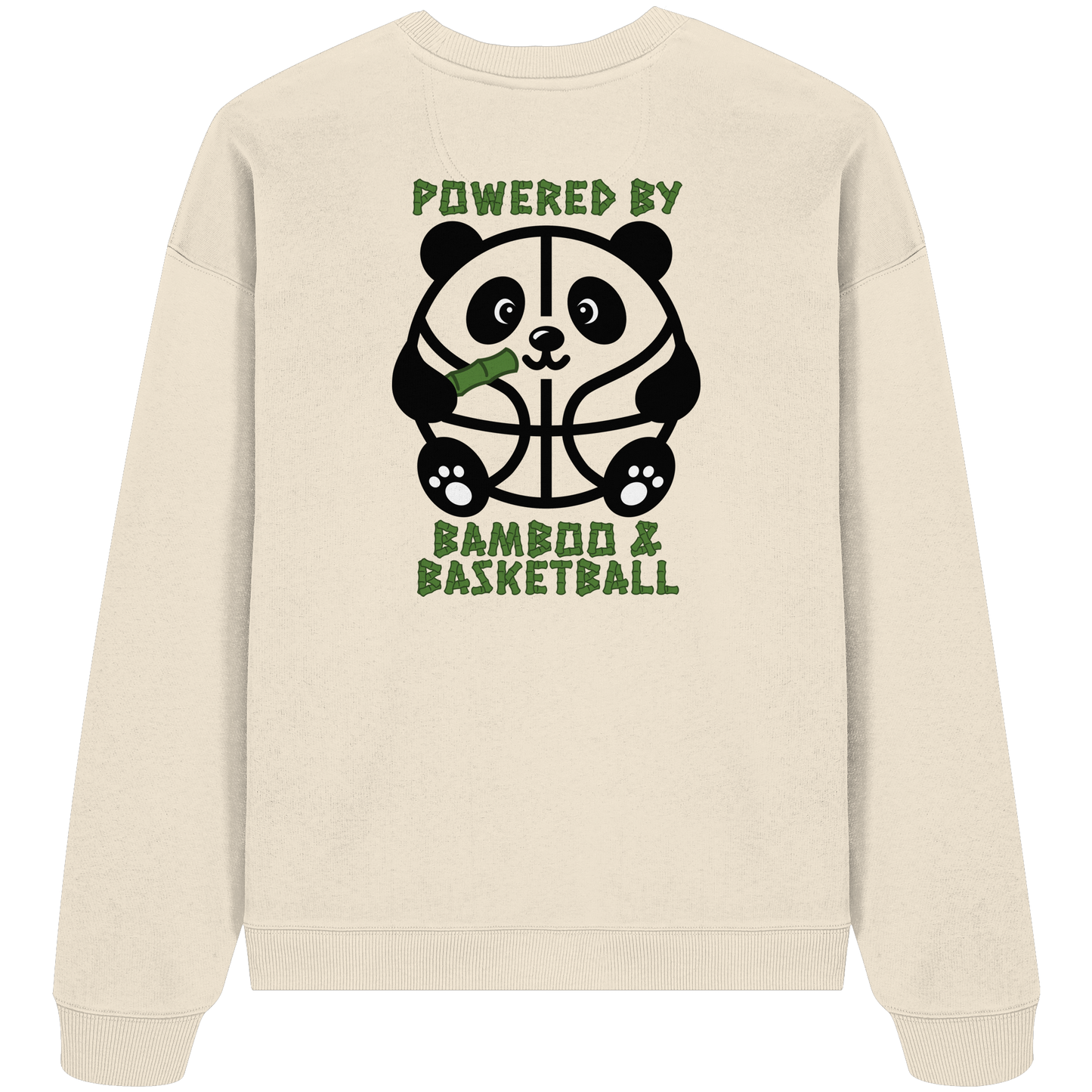 Basketball Panda Backprint - Organic Oversize Sweatshirt