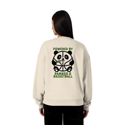 Basketball Panda Backprint - Organic Oversize Sweatshirt